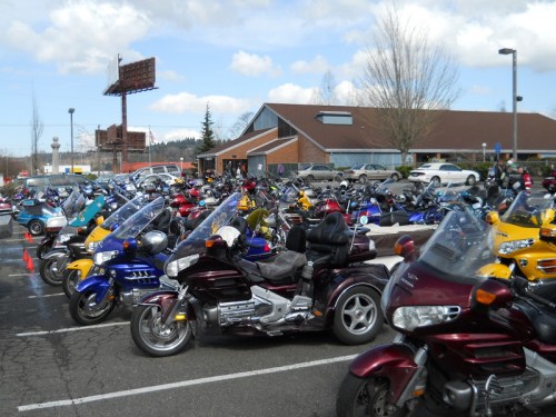 A parking full of bikes